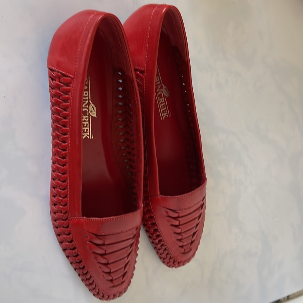 Women’s Cabin Creek Red Leather Shoes size 8m. - Picture 7 of 8